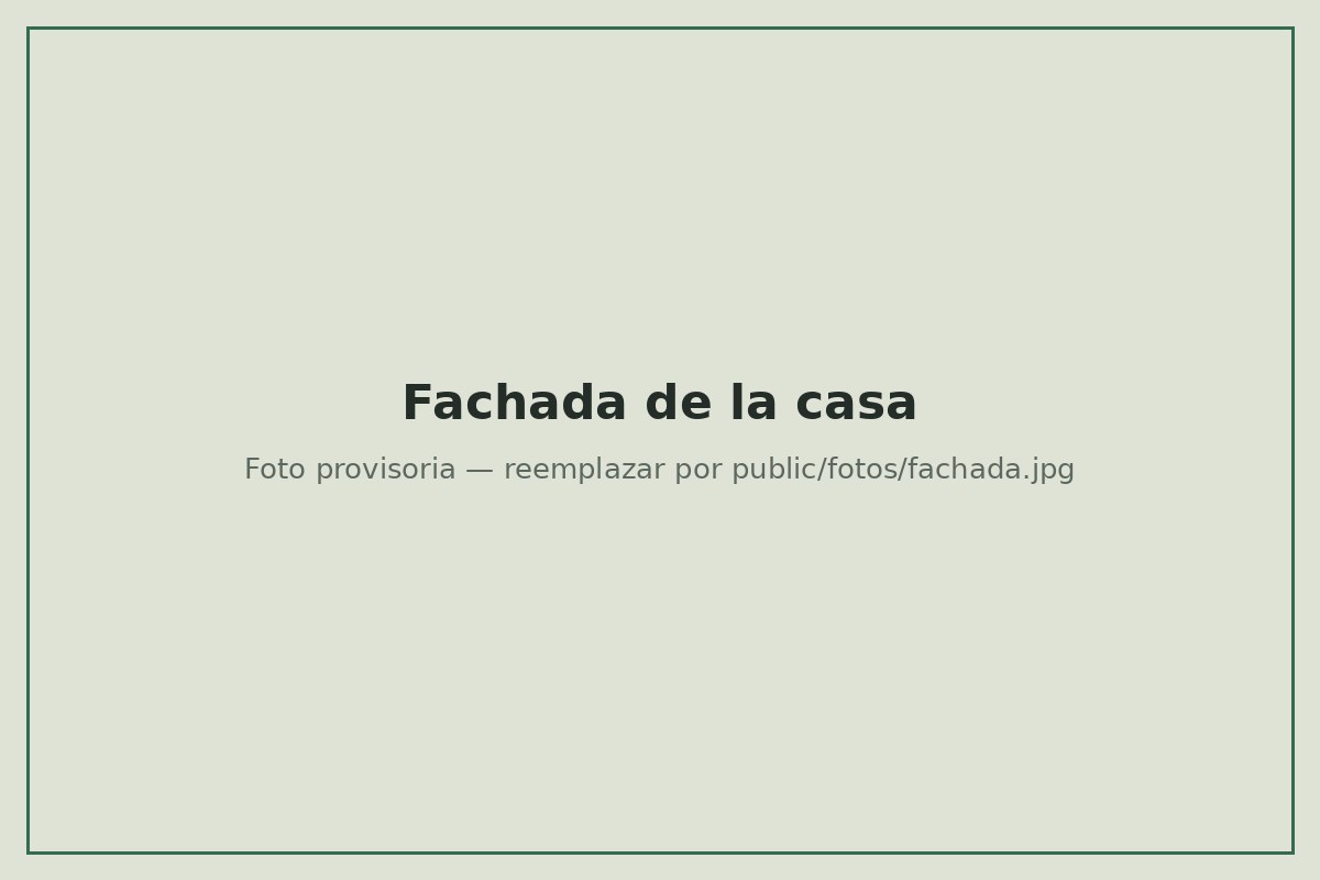Fachada de la casa